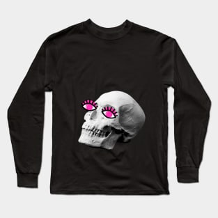 Pink Skull Long Sleeve T-Shirt